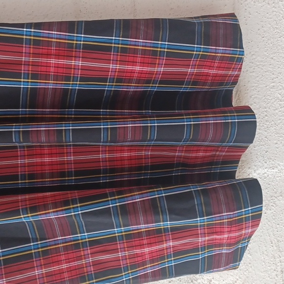 Draper James RSVP Plaid Midi Dress, Smocked Bodice, Lantern Sleeves, Pockets, XS - Picture 9 of 16